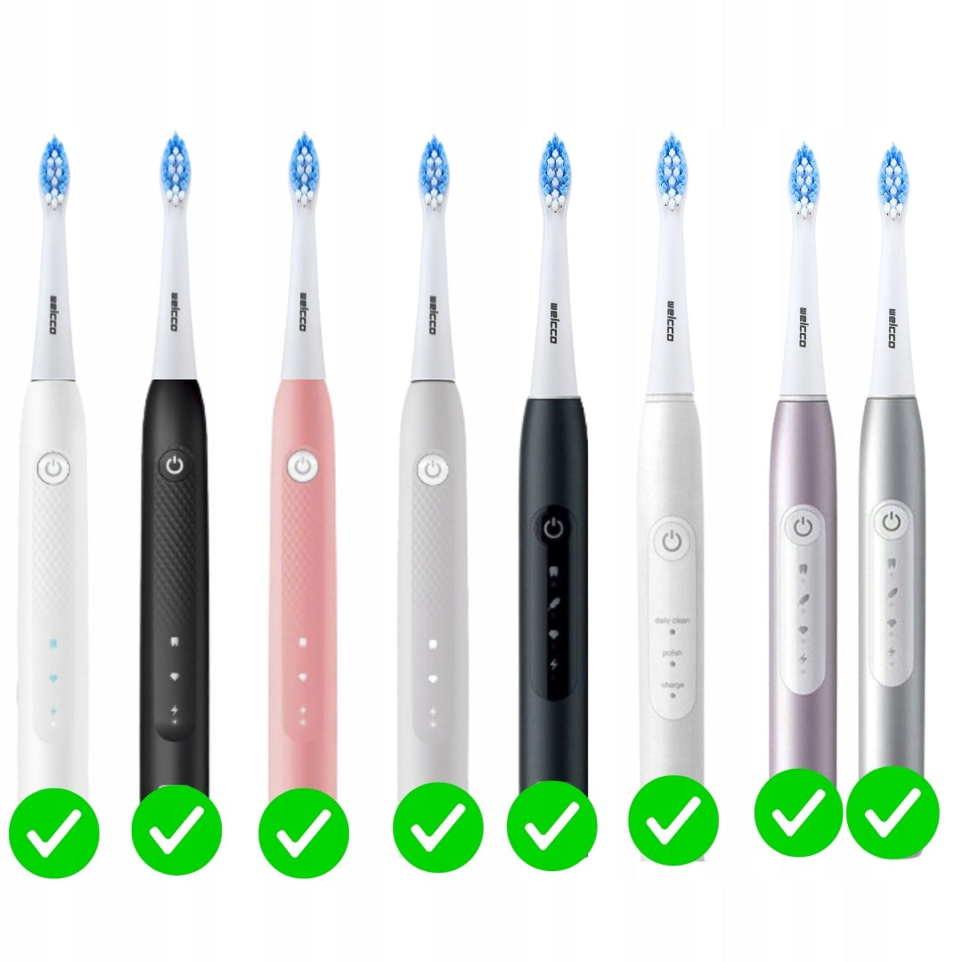 Oral-B Pulsonic Clean Electric Toothbrush Tips Replacements White Brand Welcco