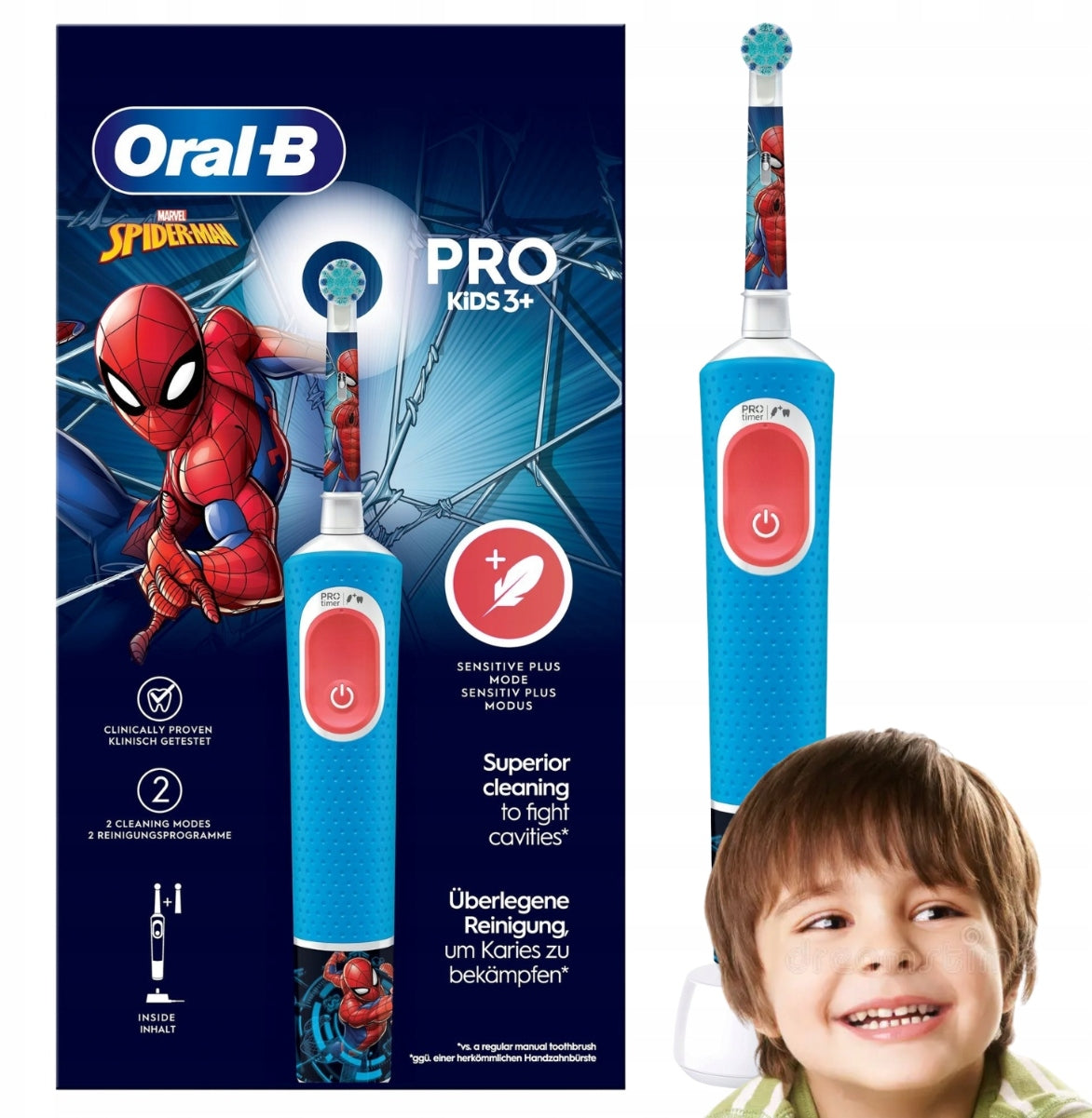 Oral-B Vitality Pro D103 Kids Spiderman Electric Toothbrush for Kids