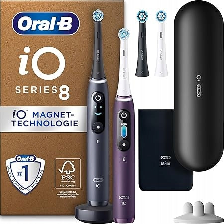 Oral-B iO8 Set of two electric toothbrushes 6 modes