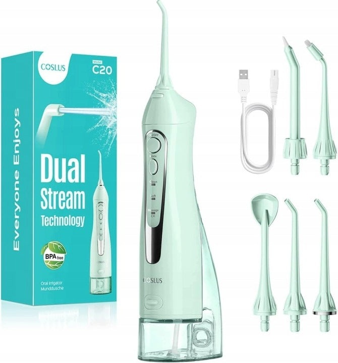 Oral Irrigator Wireless 300ml 5 Nozzles COSLUS C20