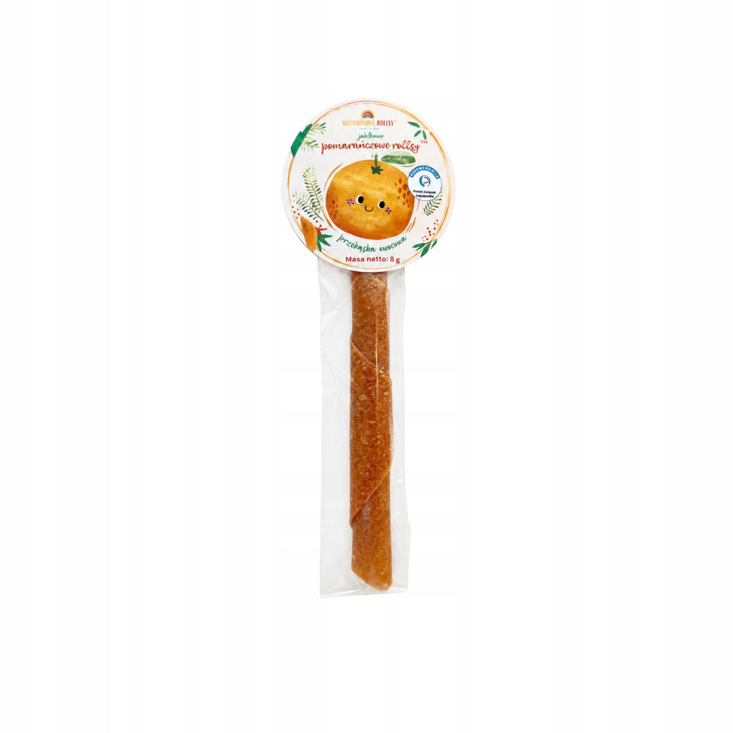 Orange Fruit Rolls SOLO 8 g Snack for Children without Sugar