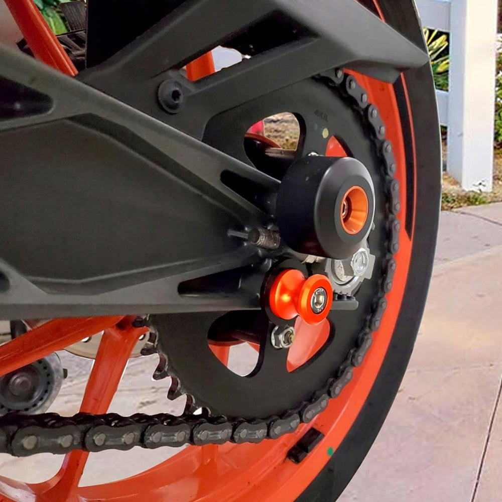 Orange Motorcycle Lifting Rollers 10mm Sliders Control Arm Motorcycle Lifting capacity 2100 kg