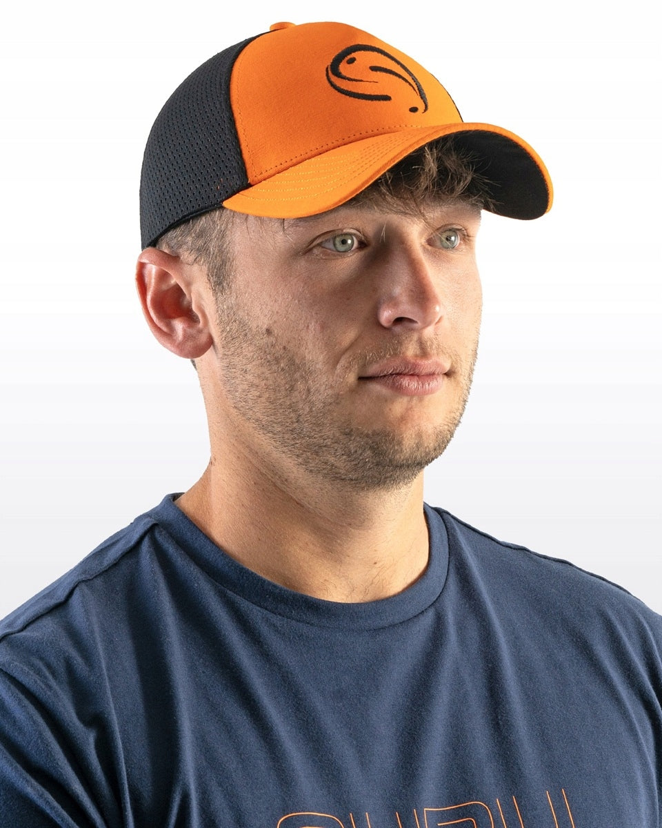 Orange Trucker Cap Guru