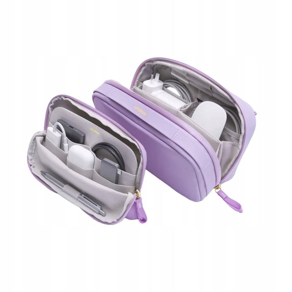 Orbitkey, Case, Tech Pouch 2 in 1 Office Organizers, Lilac, Lilac