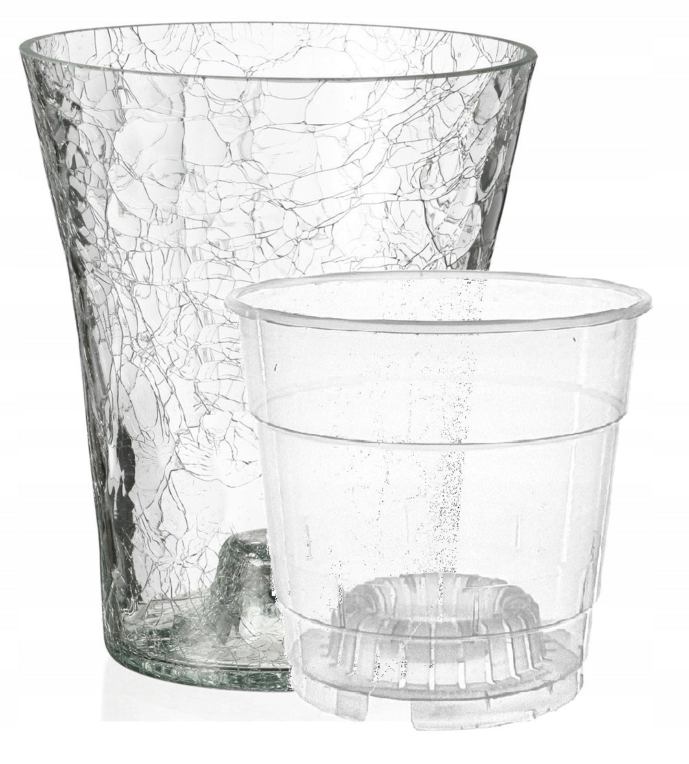 Orchid cover GLASS SET transparent pot