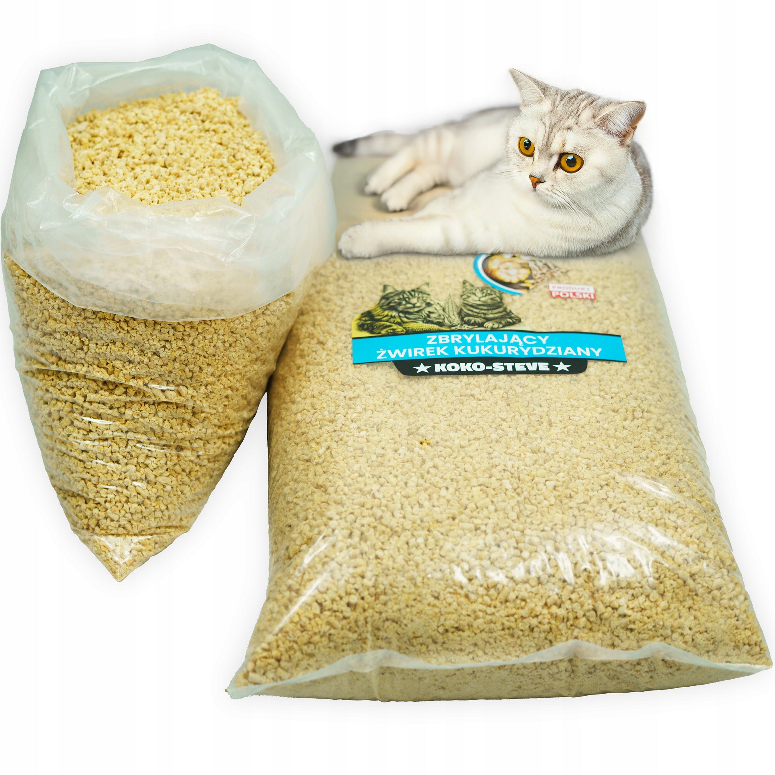 Organic BIO corn litter for cat rodent clumping 3KG fine Product weight 3 kg