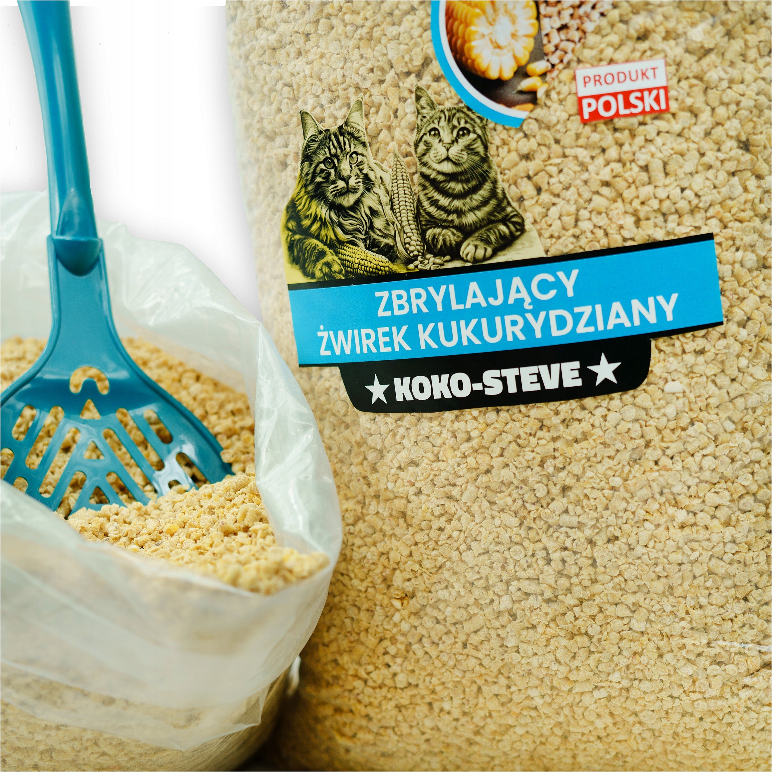 Organic BIO corn litter for cat rodent clumping 3KG fine Trade name Koko-Steve
