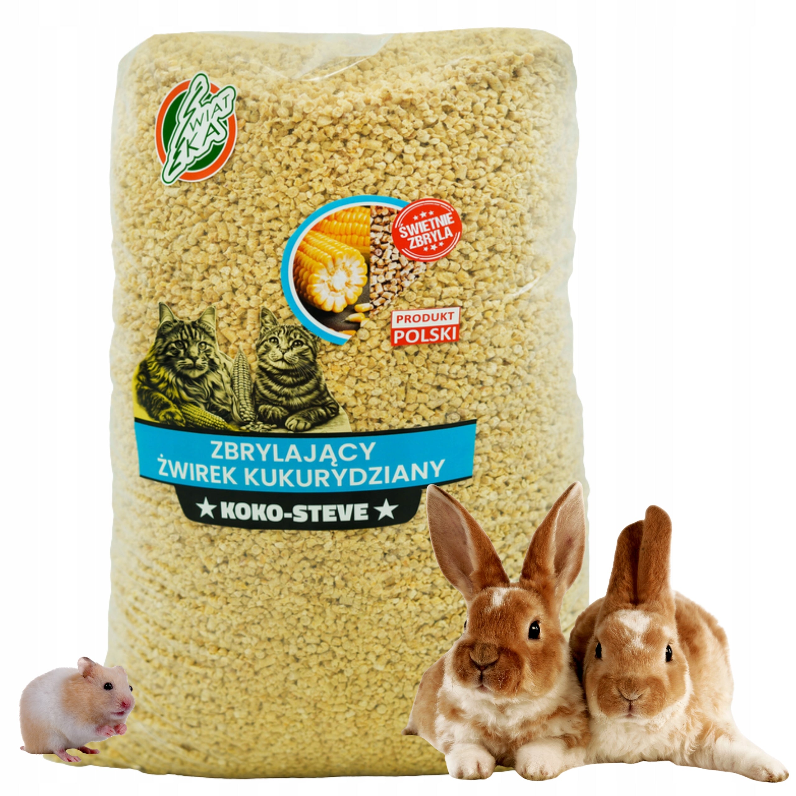 Organic BIO corn litter for cat rodent clumping 3KG fine