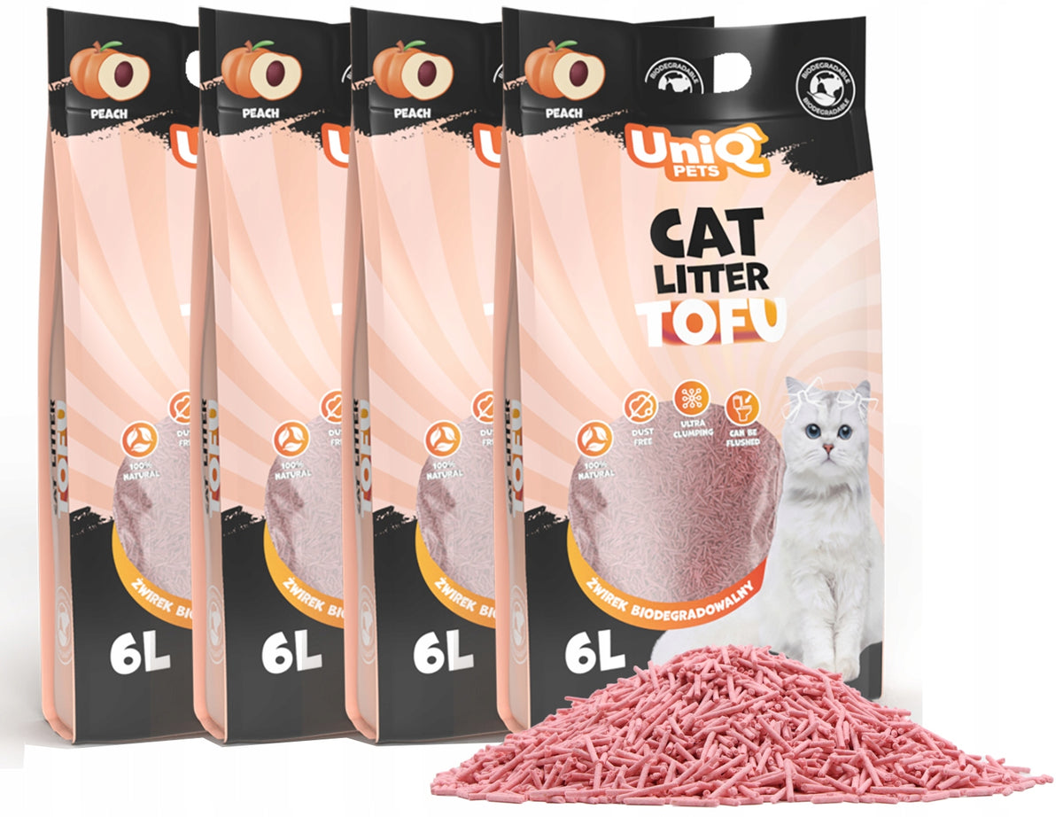 Organic Biodegradable Peach Tofu Litter 10kg UniQ Pets