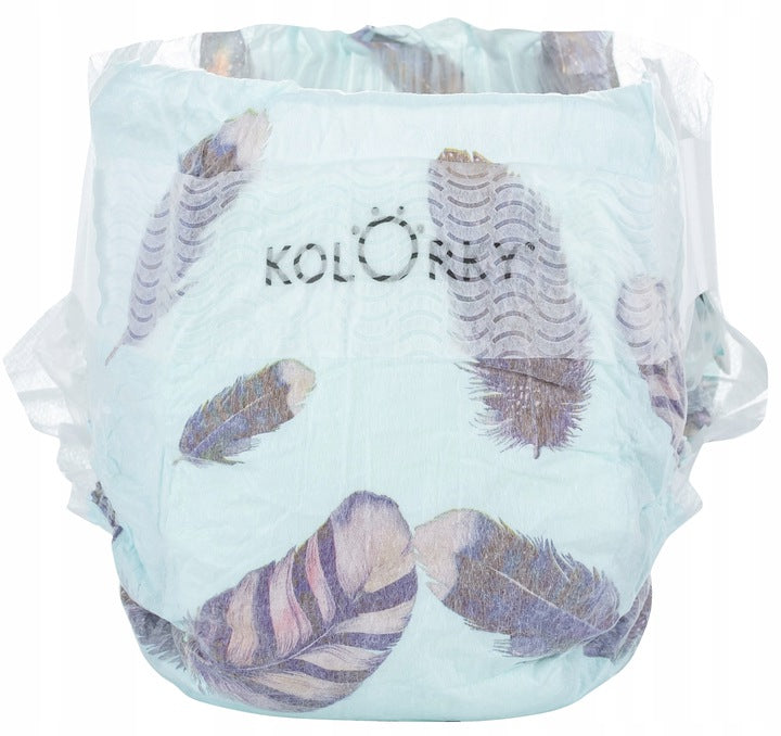 Organic Diapers Kolorky Day Feathers M 5-8 kg - gentle on the skin Packaging status original