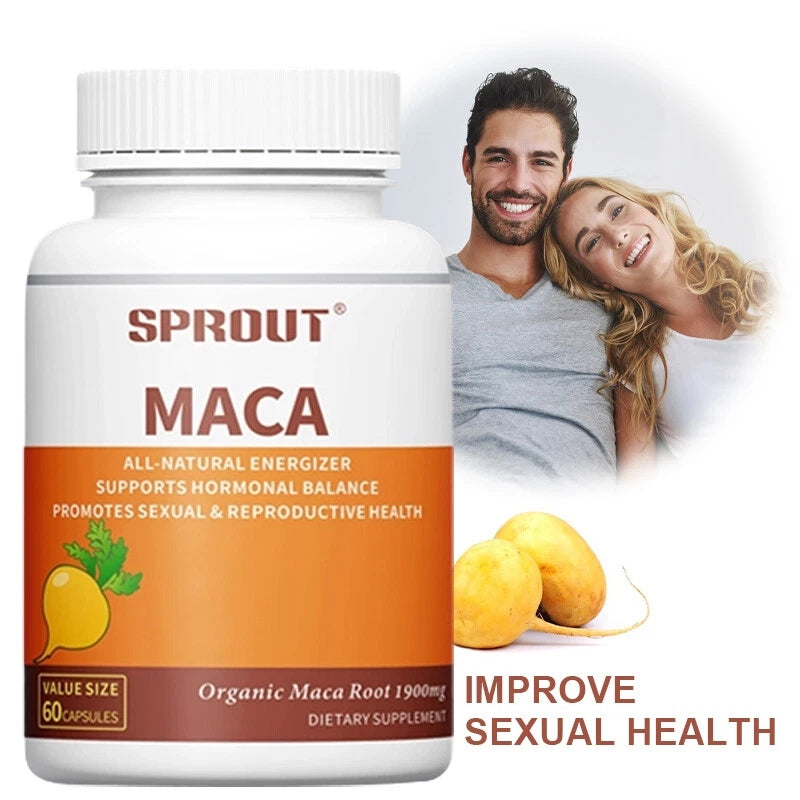 Organic Maca Root Capsules, Vegan Capsules, Black Extract Packaging status original