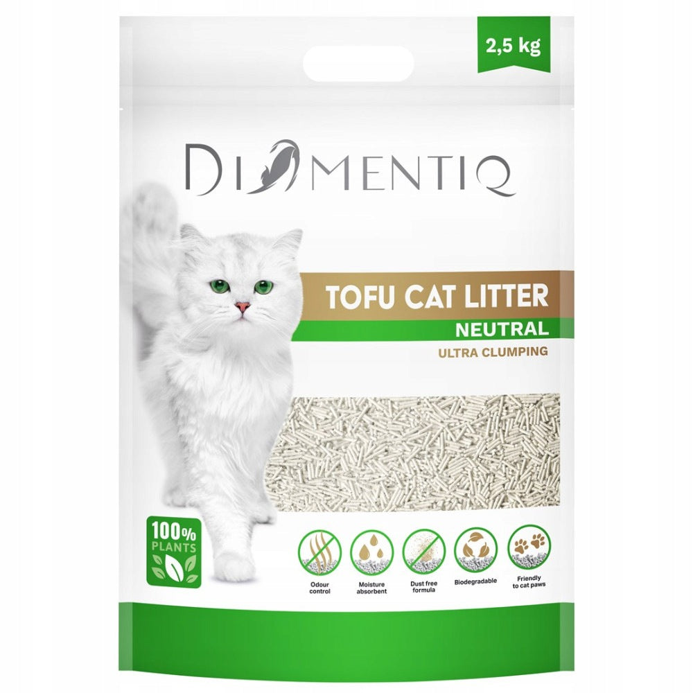 Organic Natural Cat Litter Tofu Clumping DIAMENTIQ 2,5 kg