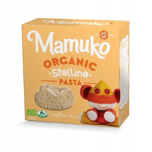 Organic Pasta for Children Small Shaped Mini Stars Mamuko 320g