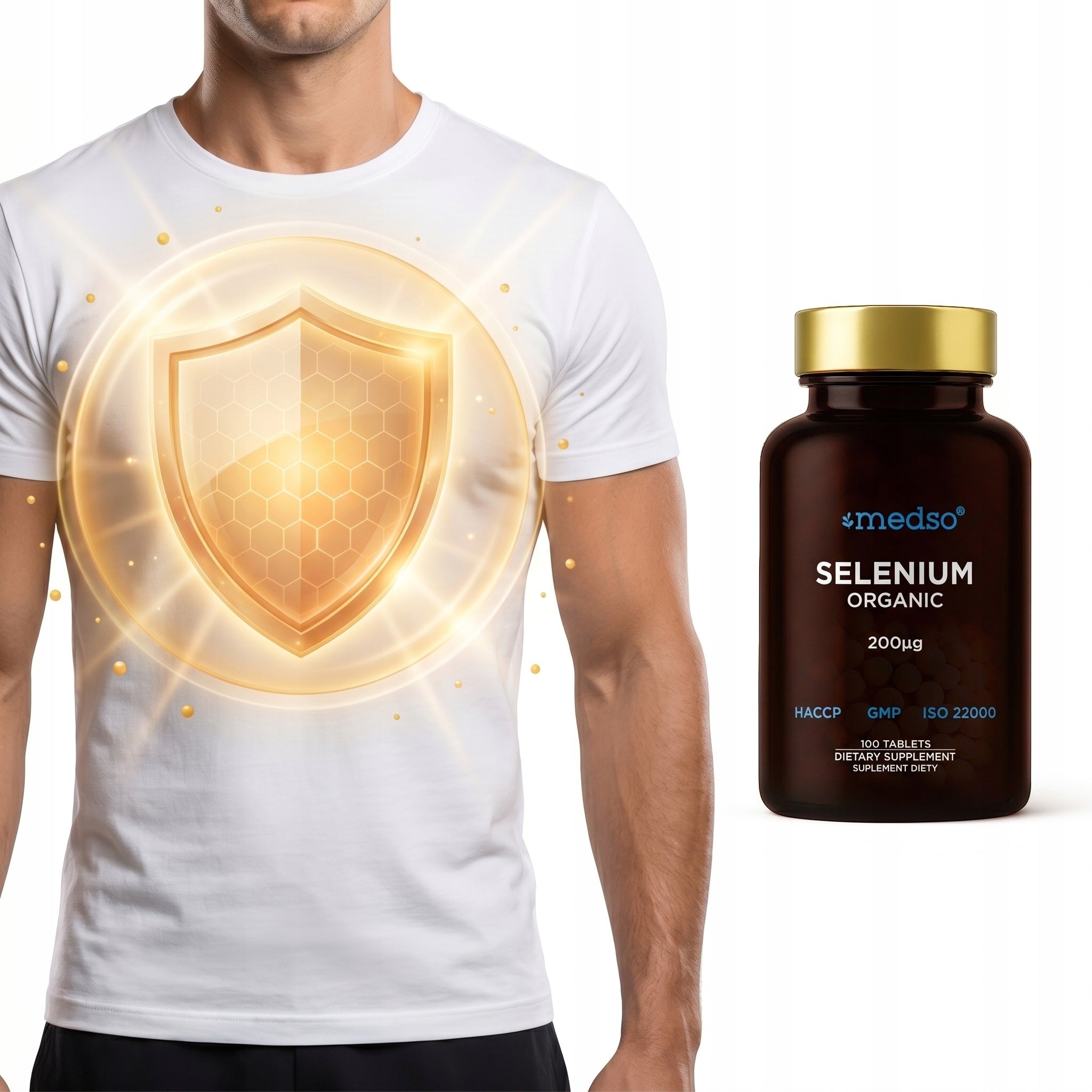 Organic Selenium 200µg Thyroid Hair L-Selenomethionine Tablets Medso Expiration date at least 1 year from the date of purchase