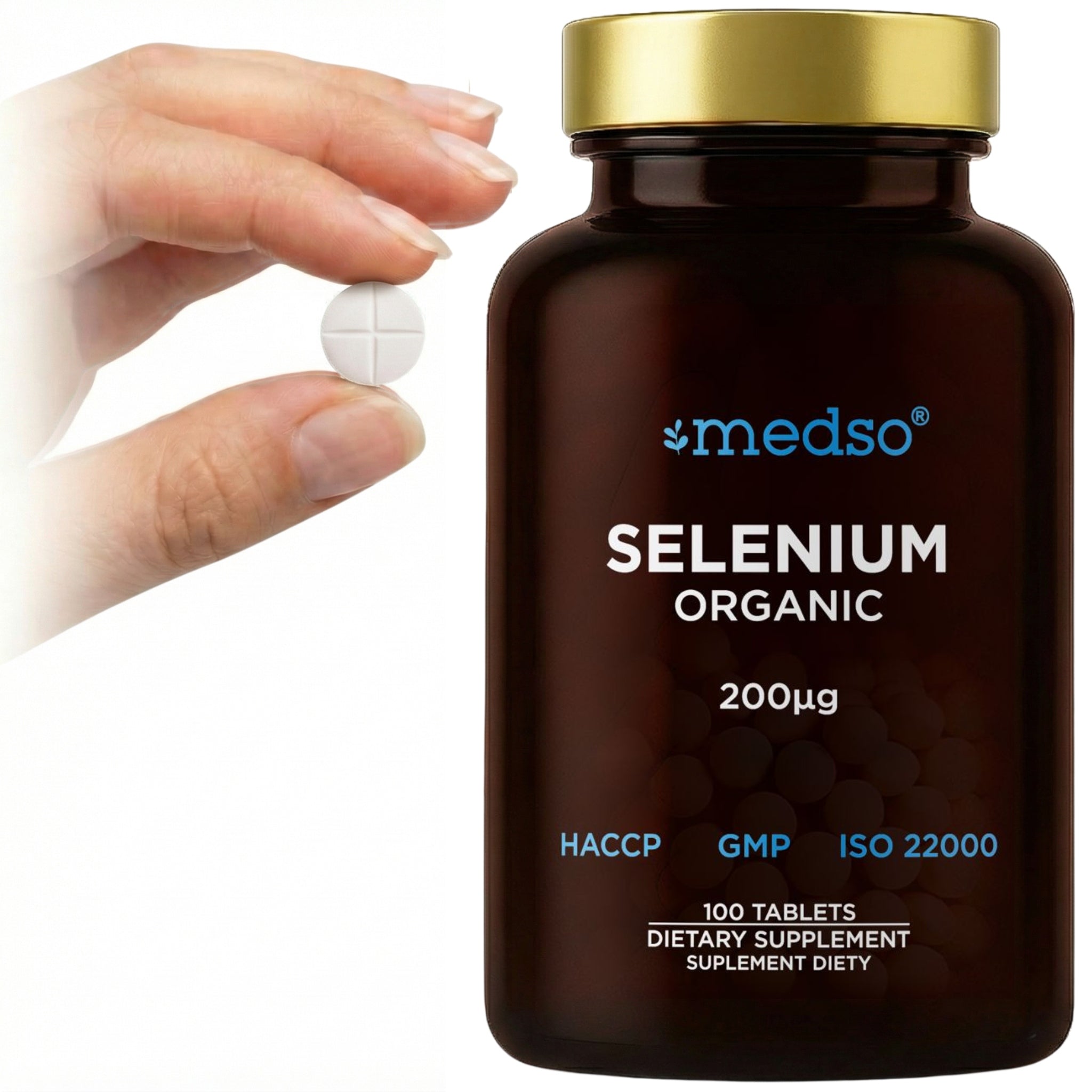 Organic Selenium 200µg Thyroid Hair L-Selenomethionine Tablets Medso