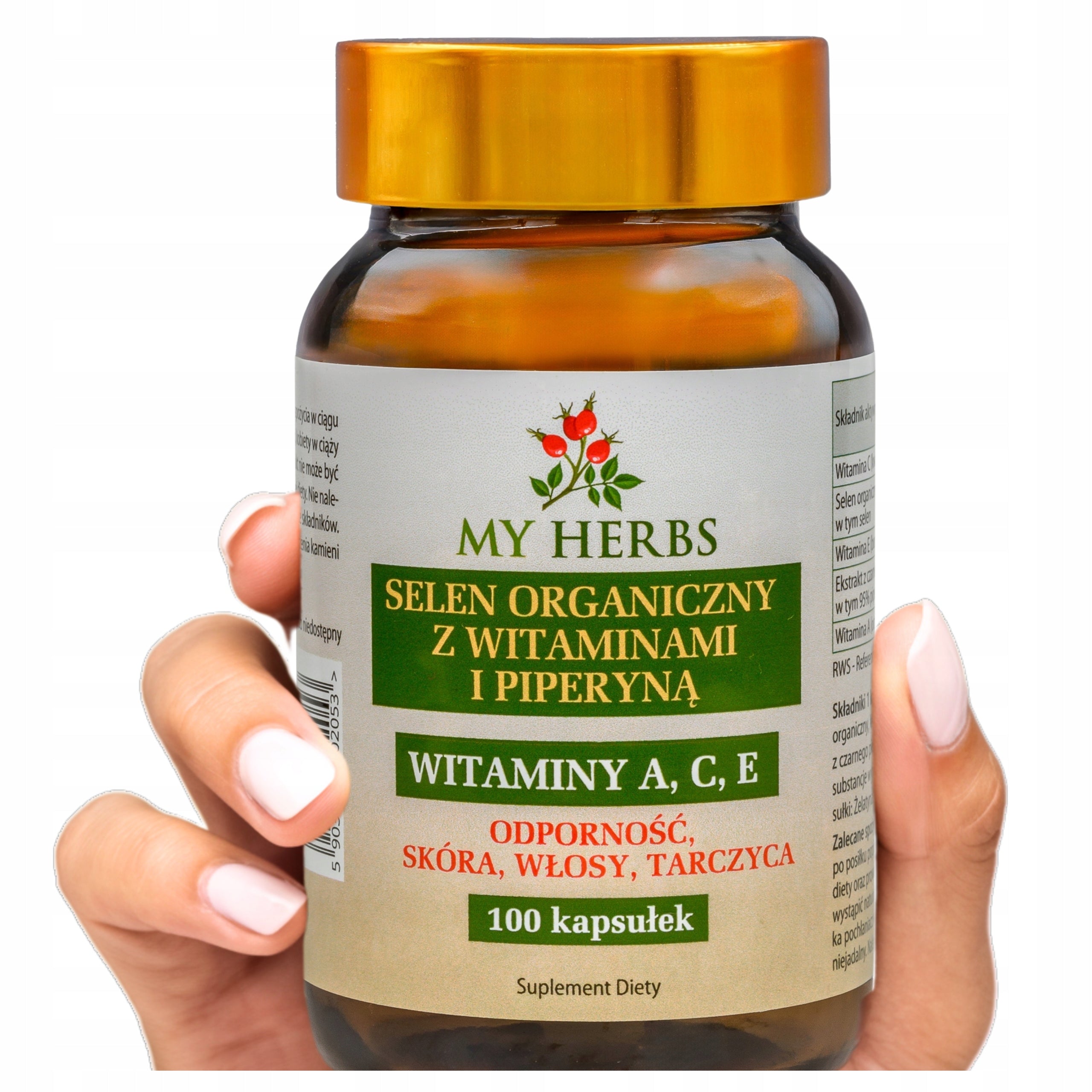Organic Selenium Bio Herbs with vitamins A, C, E and piperine 100 capsules