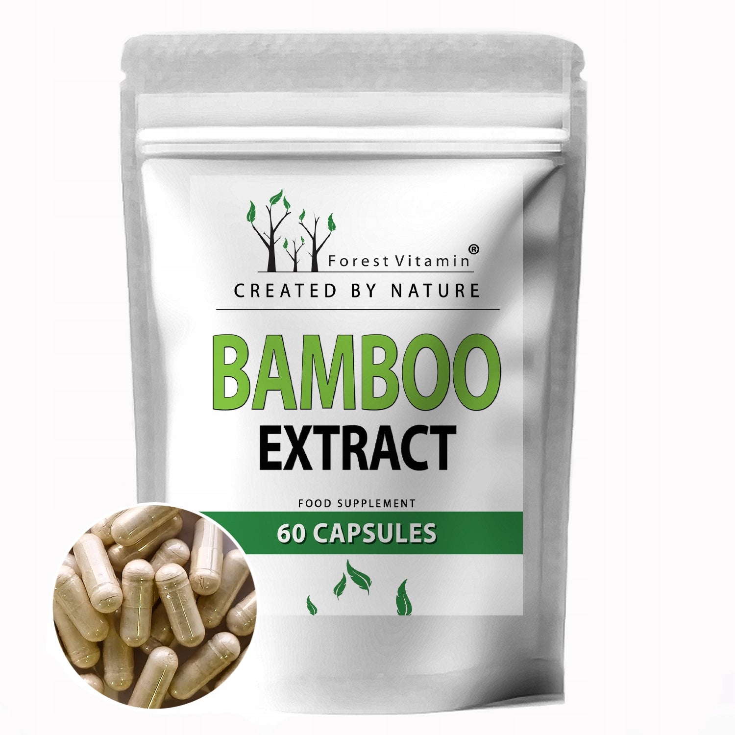 Organic Silicon 60caps Bamboo Shoot Extract VULGARIS