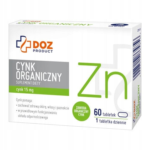 Organic Zinc, DOZ Product, tablets, 60 pcs. - suitable for vegans