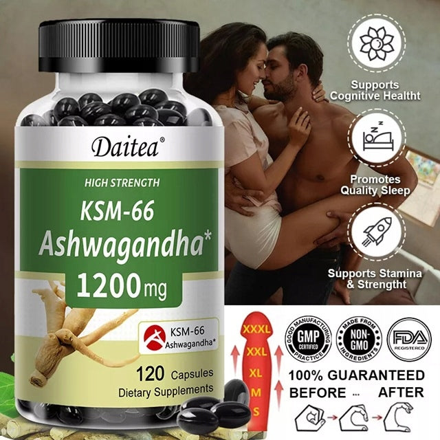 Organic gel capsules Ksm-66 Ashwagandha 1200 mg - Improves stress... EAN (GTIN) 074283239037