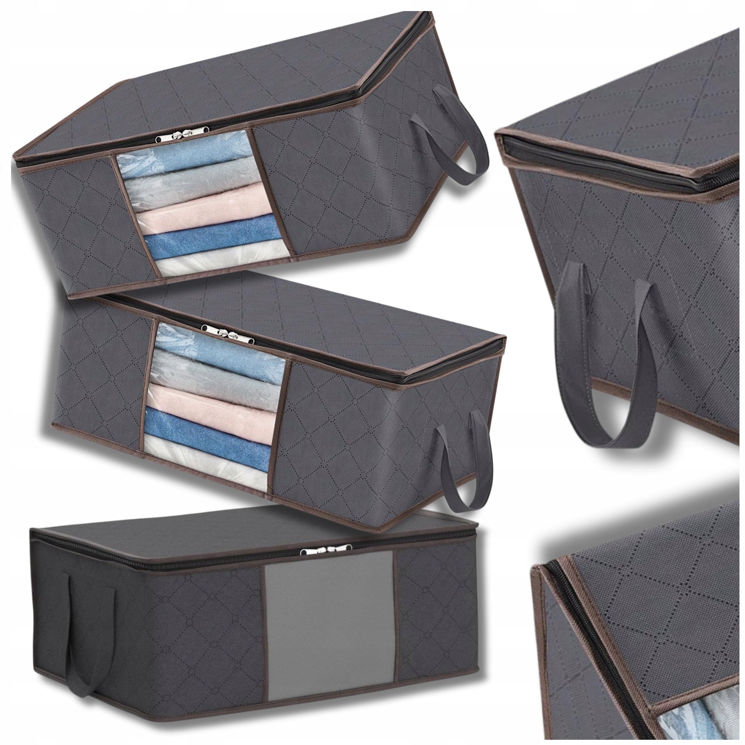 Organizer 35L Set of 3 Cabinet Bag for Bedding Clothes Large Manufacturer code Organizer 3szt zestaw toreb torba do szafy