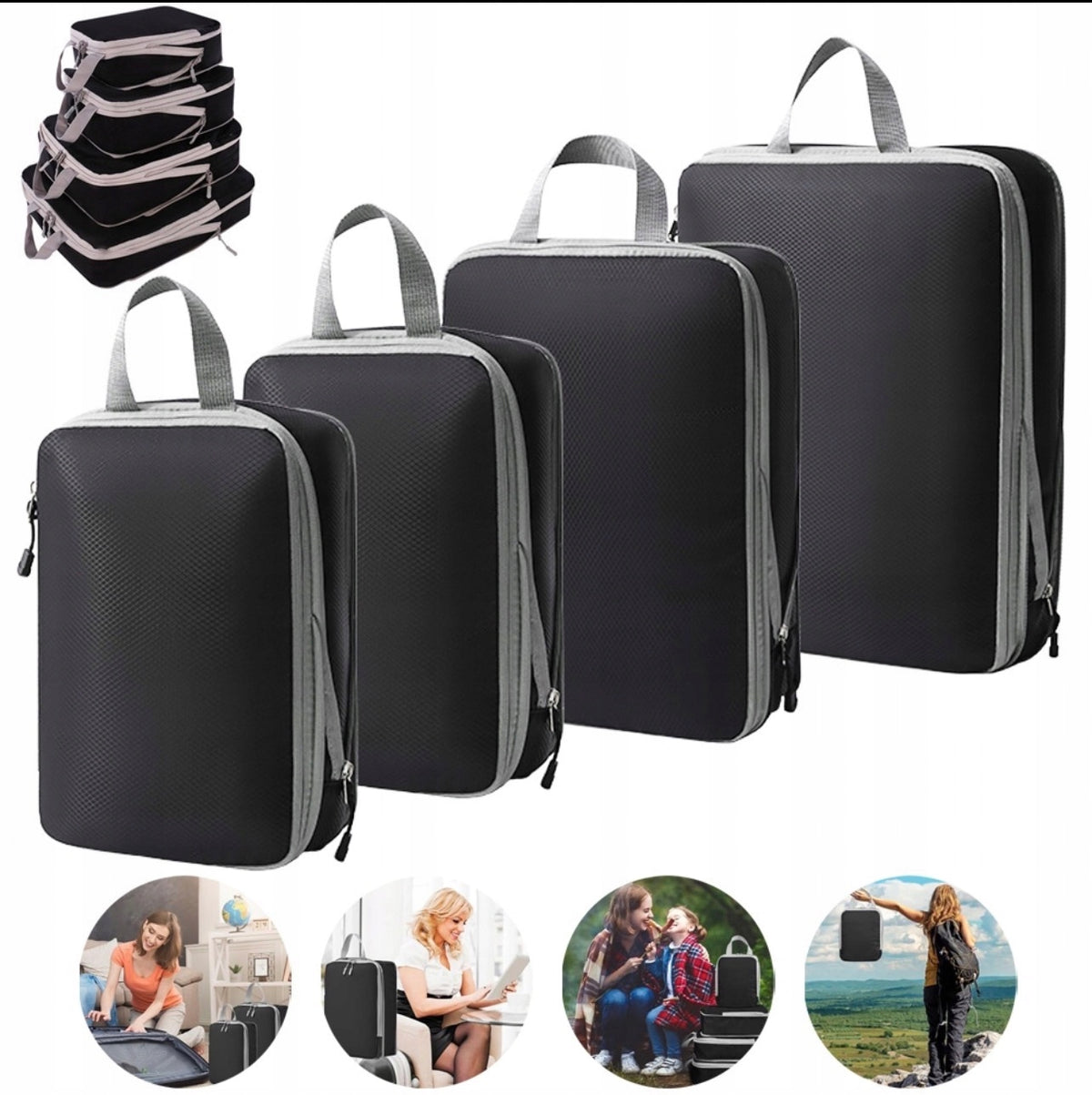 Organizer BagageSacCompression 30 x 10 x 1 cm black Manufacturer code BagageSacCompression