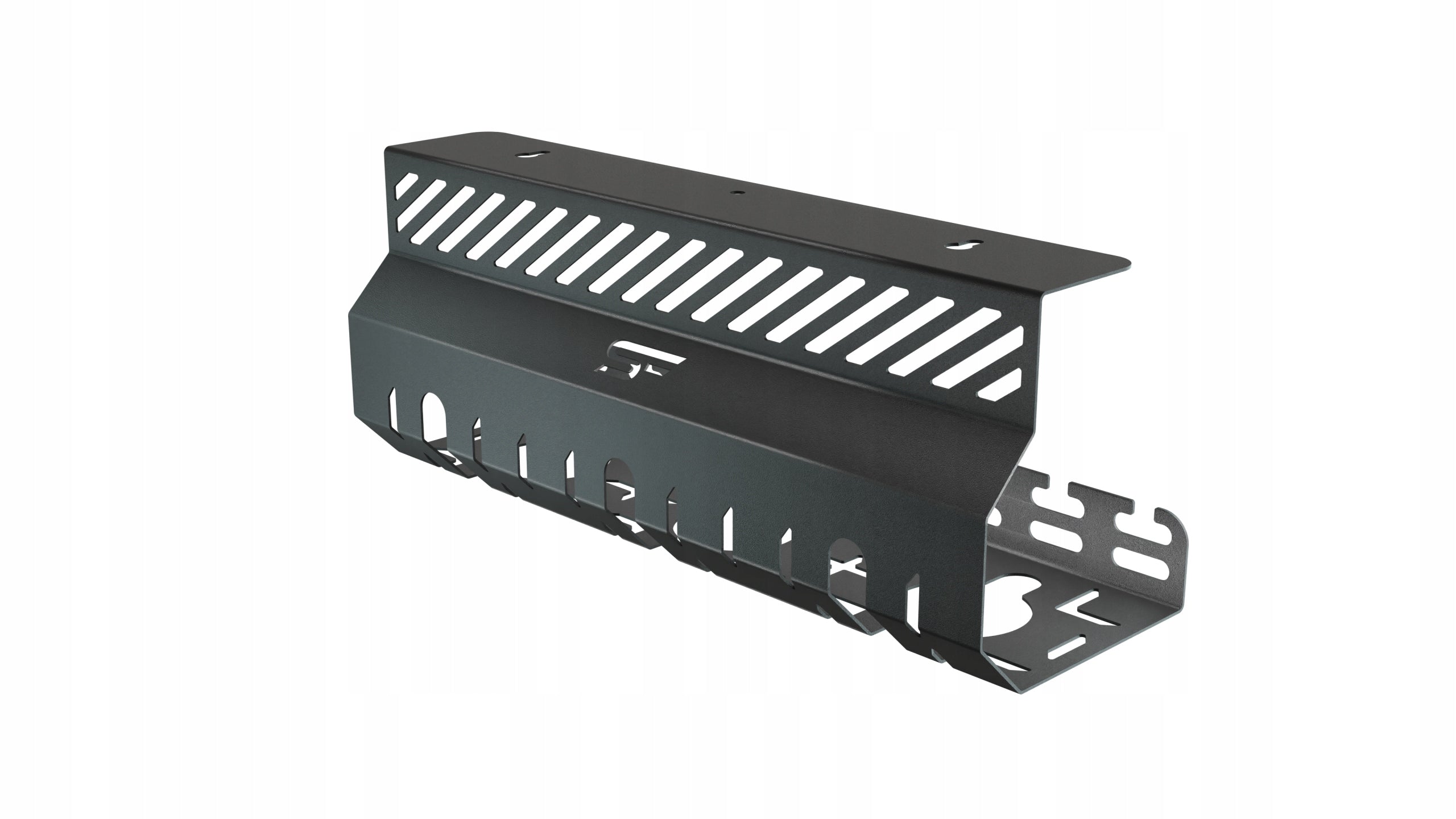 Organizer Cable Masker for Tabletop Desk 30cm Metal Handle Black Manufacturer code Organizer Kabli Maskownica pod Biurko Półka