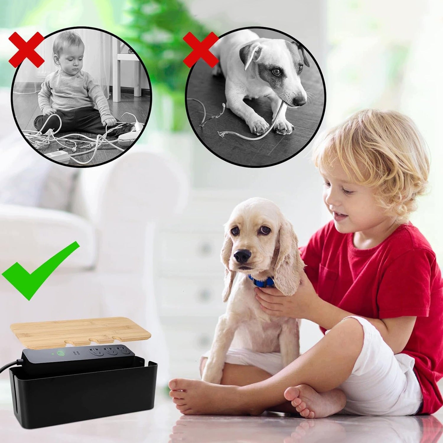 Organizer Cables Container Box Strip Masking Large Office Black Manufacturer code 7HGZH0069