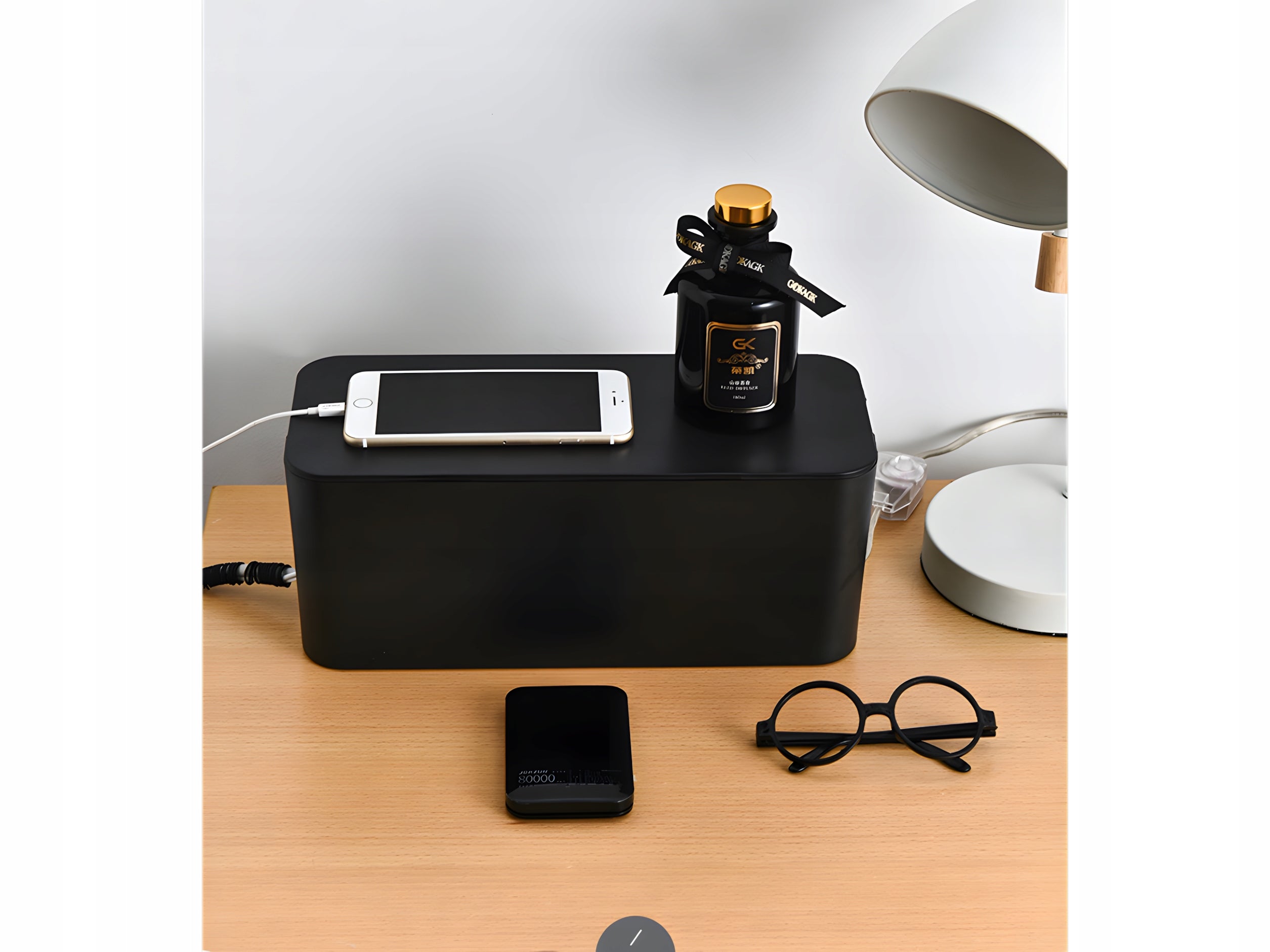 Organizer Extension Cable Container Black - L Box Packaging status original