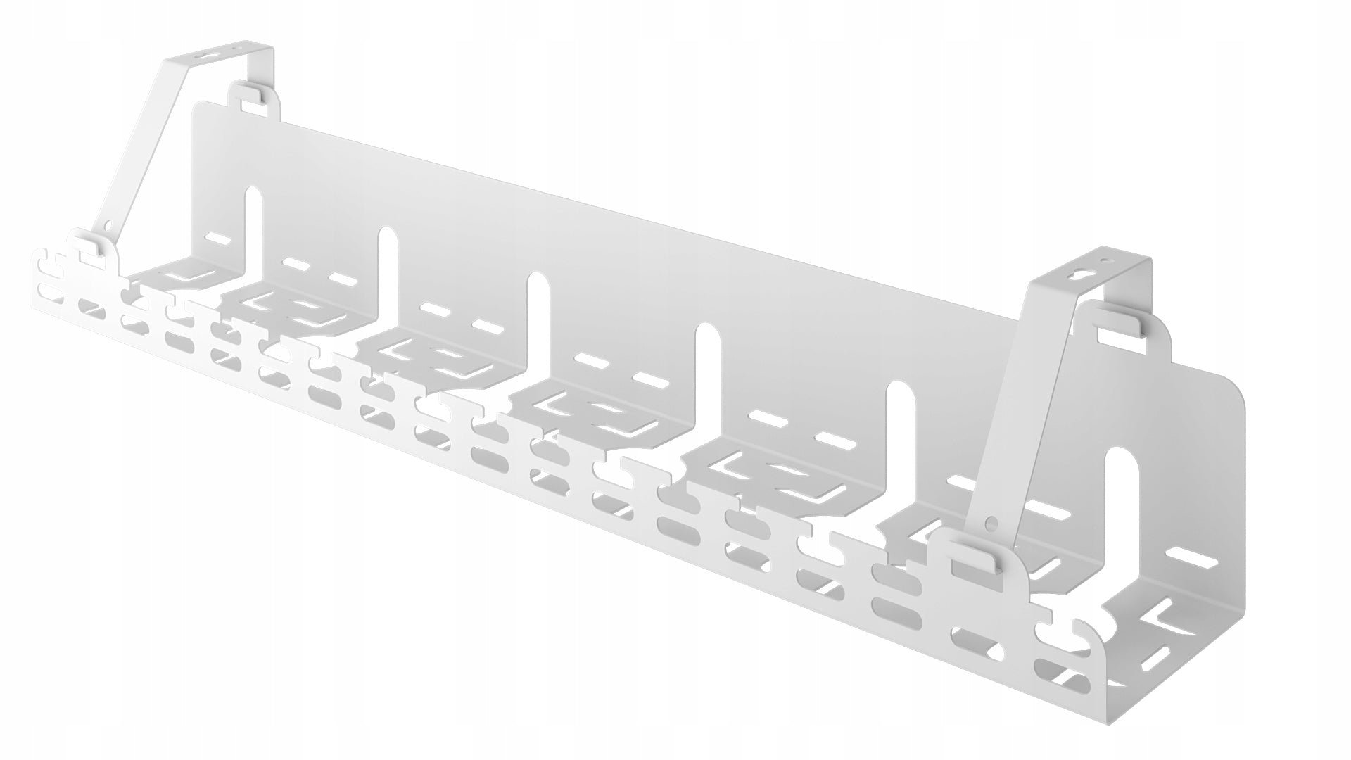 Organizer Handle Removable for Desk Cables 60 cm Metal White Stalflex Model UDCO-60-WR