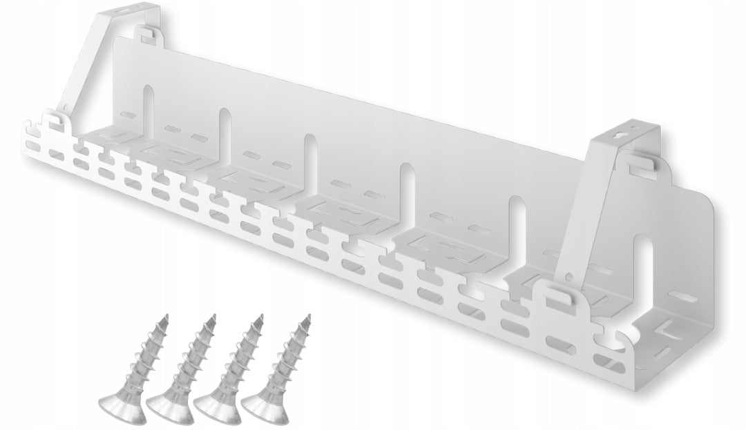 Organizer Handle Removable for Desk Cables 60 cm Metal White Stalflex