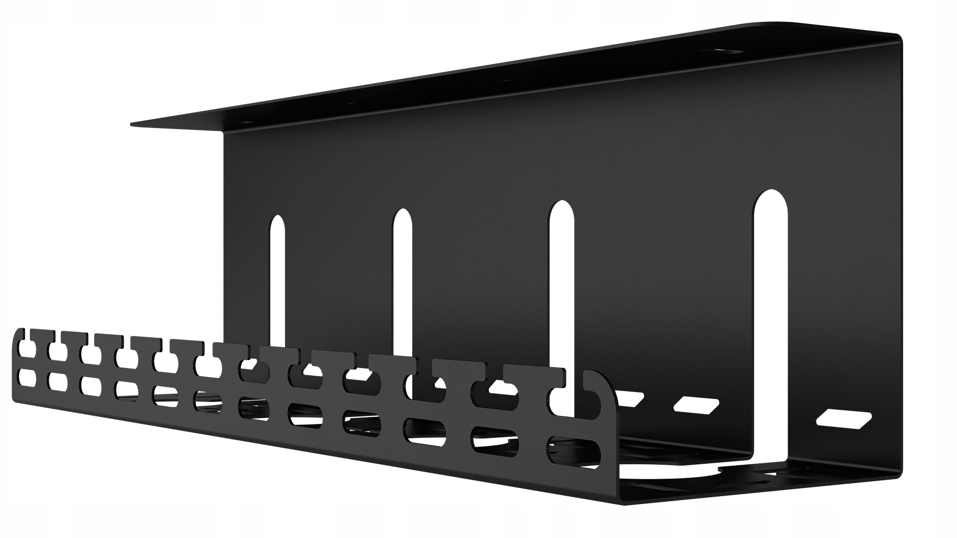 Organizer Holder for Desk Cables 40 cm Metal Black Stalflex Color black