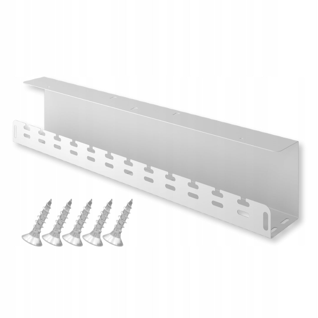 Organizer Holder for Desk Cables 59 cm Metal White Stalflex