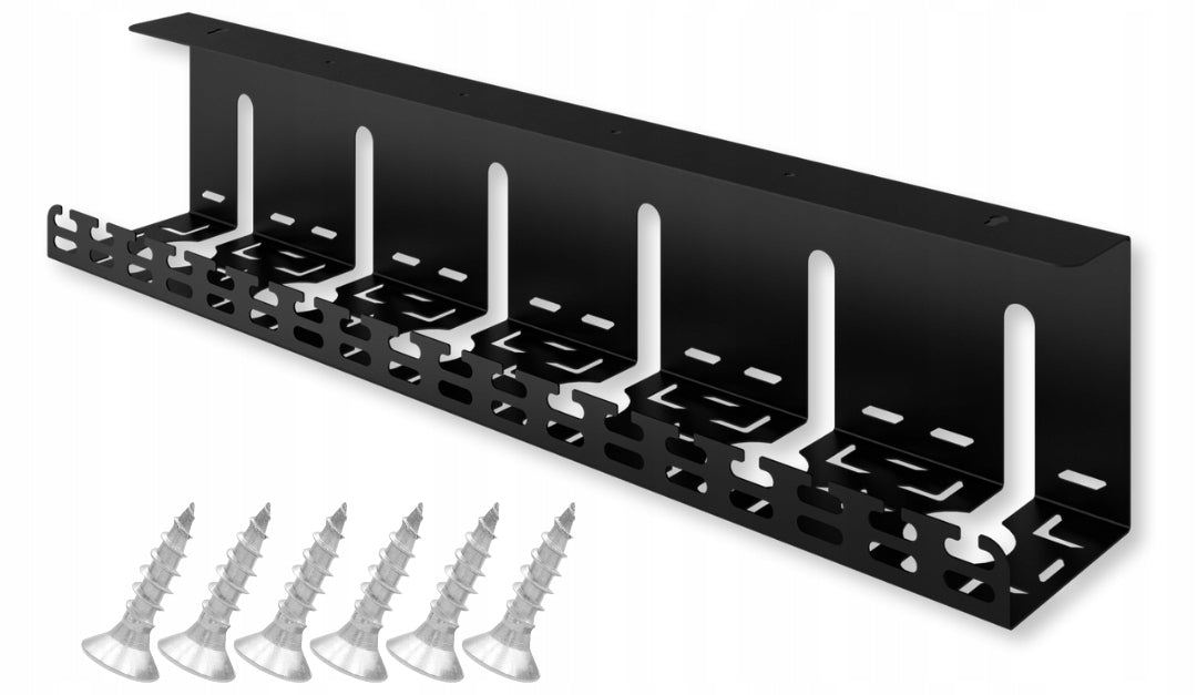 Organizer Holder for Desk Cables 60 cm Metal Black Stalflex