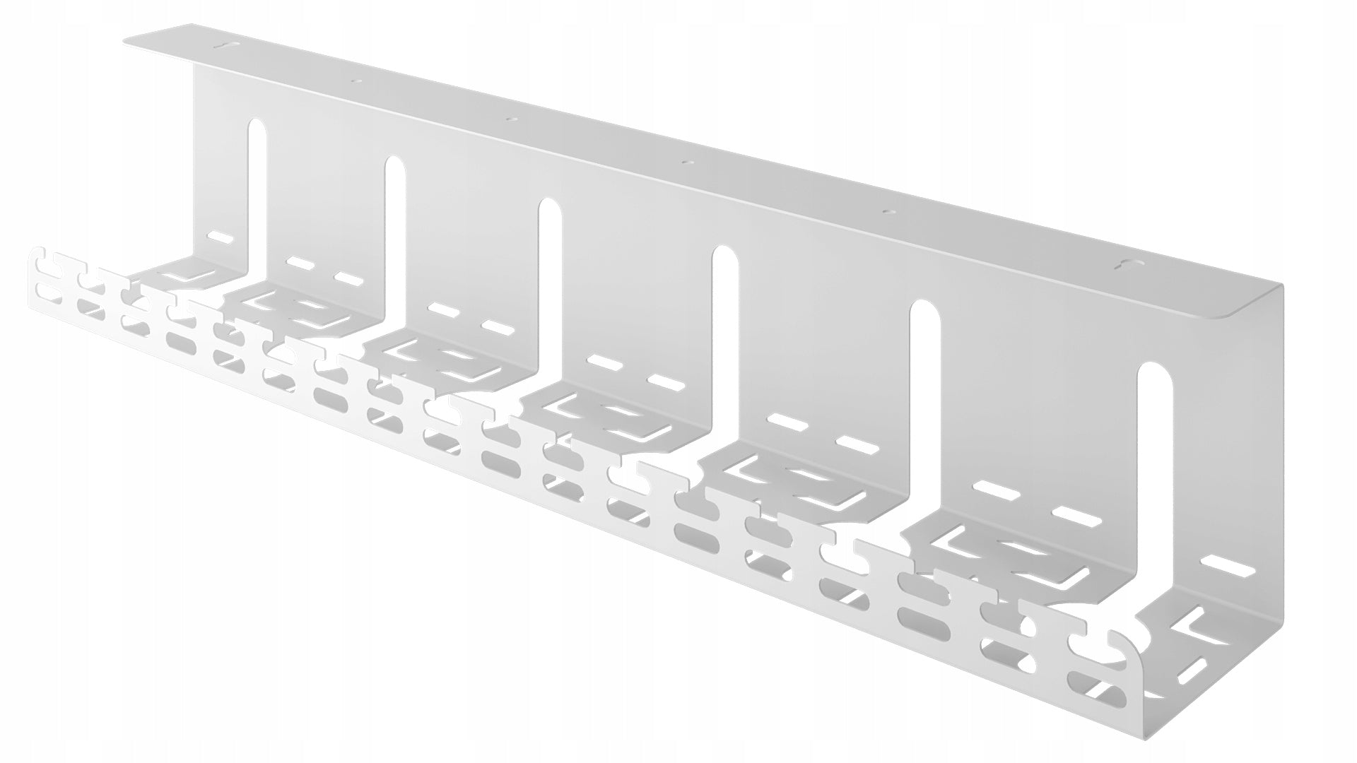 Organizer Holder for Desk Cables 60 cm Metal White Stalflex Color white