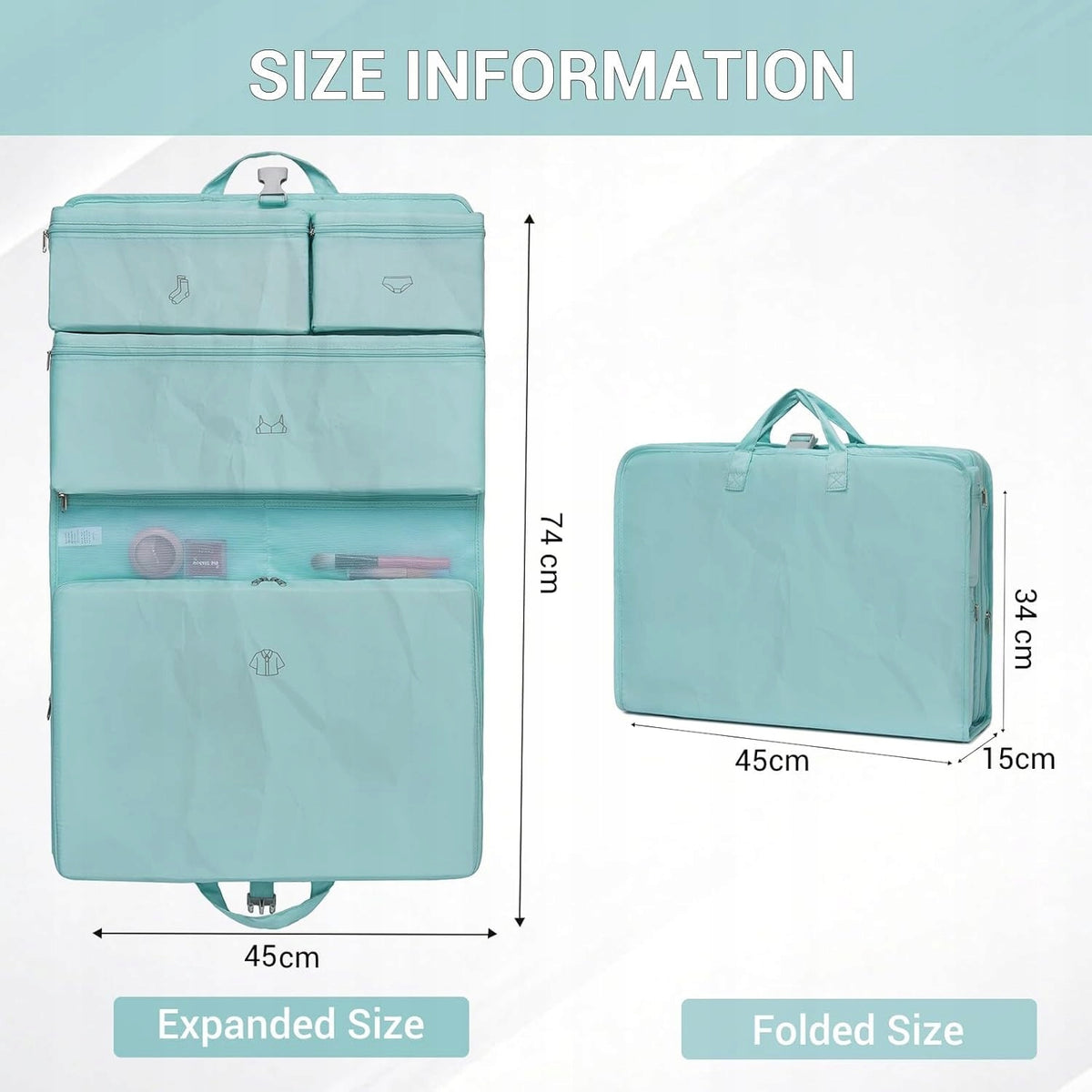 Organizer Kono 8 x 34 x 45 cm blue Color blue