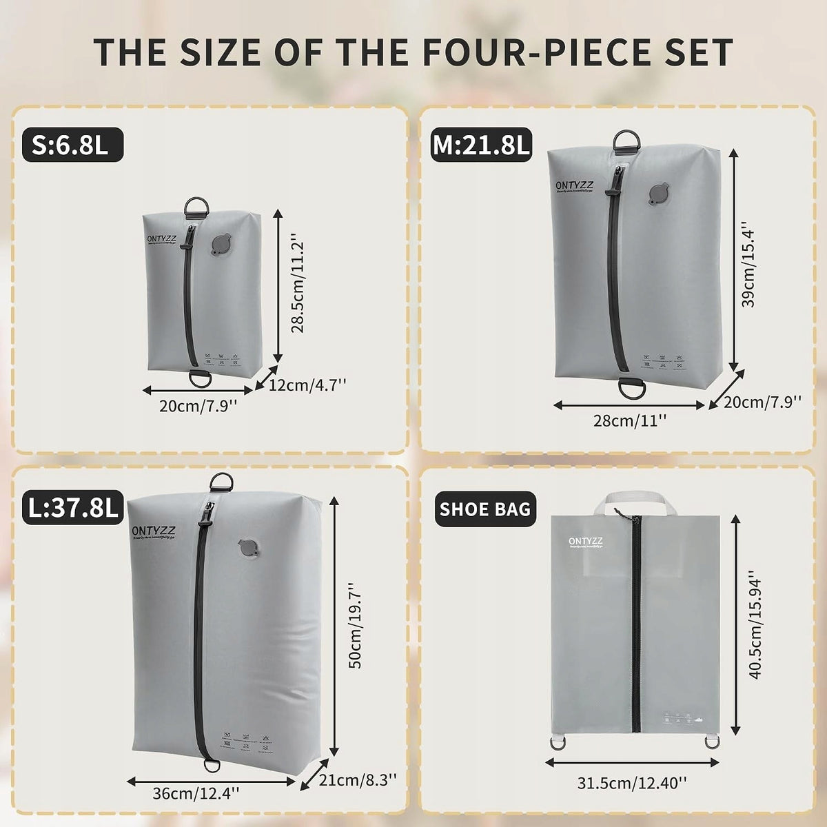 Organizer Object 21 x 36 x 50 cm grey Color gray