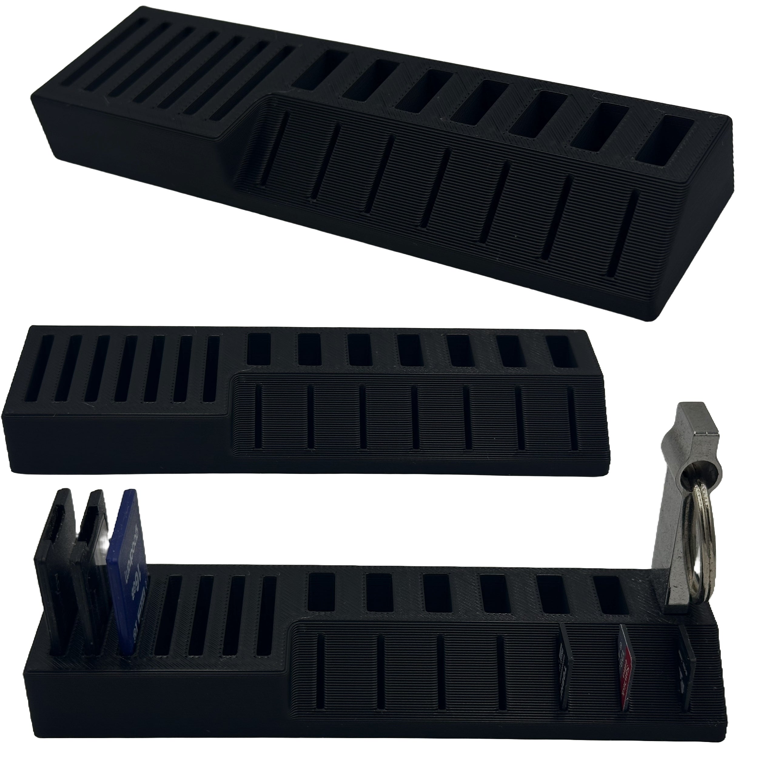 Organizer Stand SD Card Holder Micro MicroSD Pendrive 21 Seats Black
