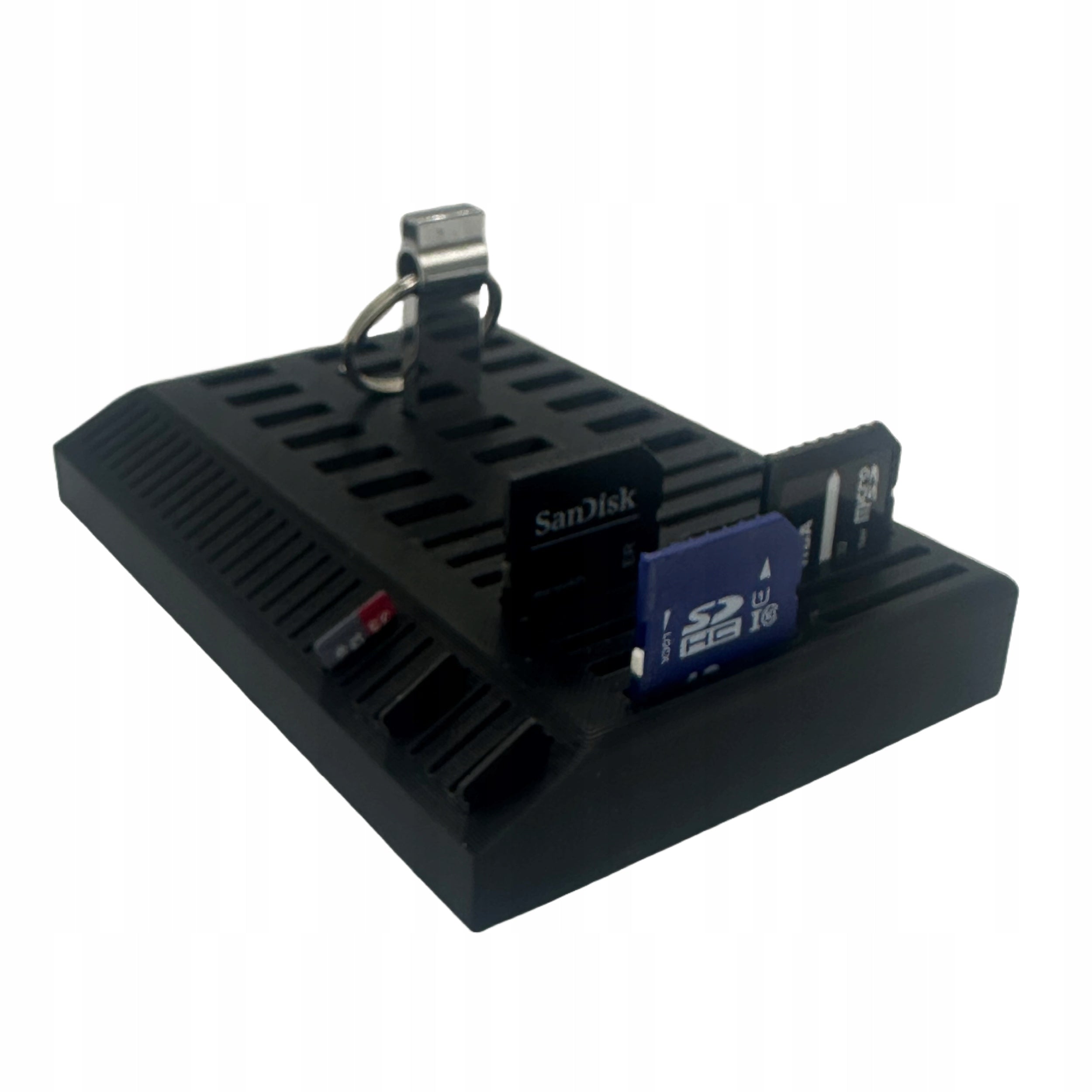 Organizer Stand SD Card Holder Micro SD Pendrive 66 Seats Black Packaging status original
