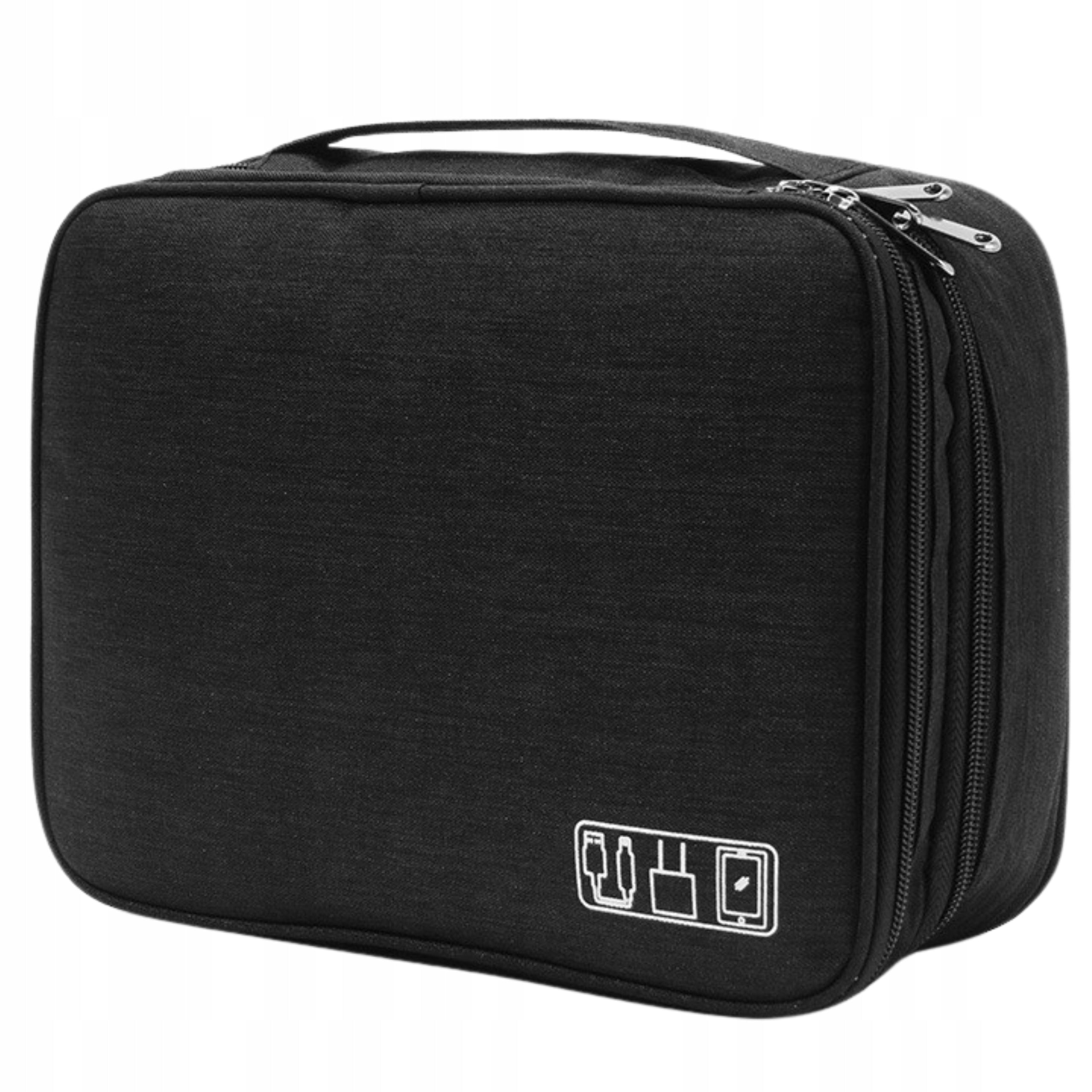 Organizer Travel Bag for Charger Cables CASE Wires Ear Black Brand no brand