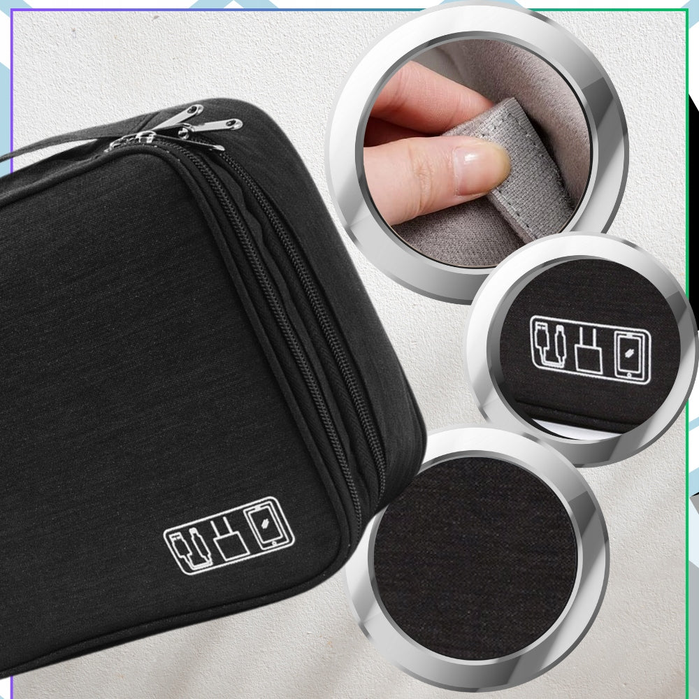 Organizer Travel Bag for Charger Cables CASE Wires Ear Black Customs tariff code 39259020