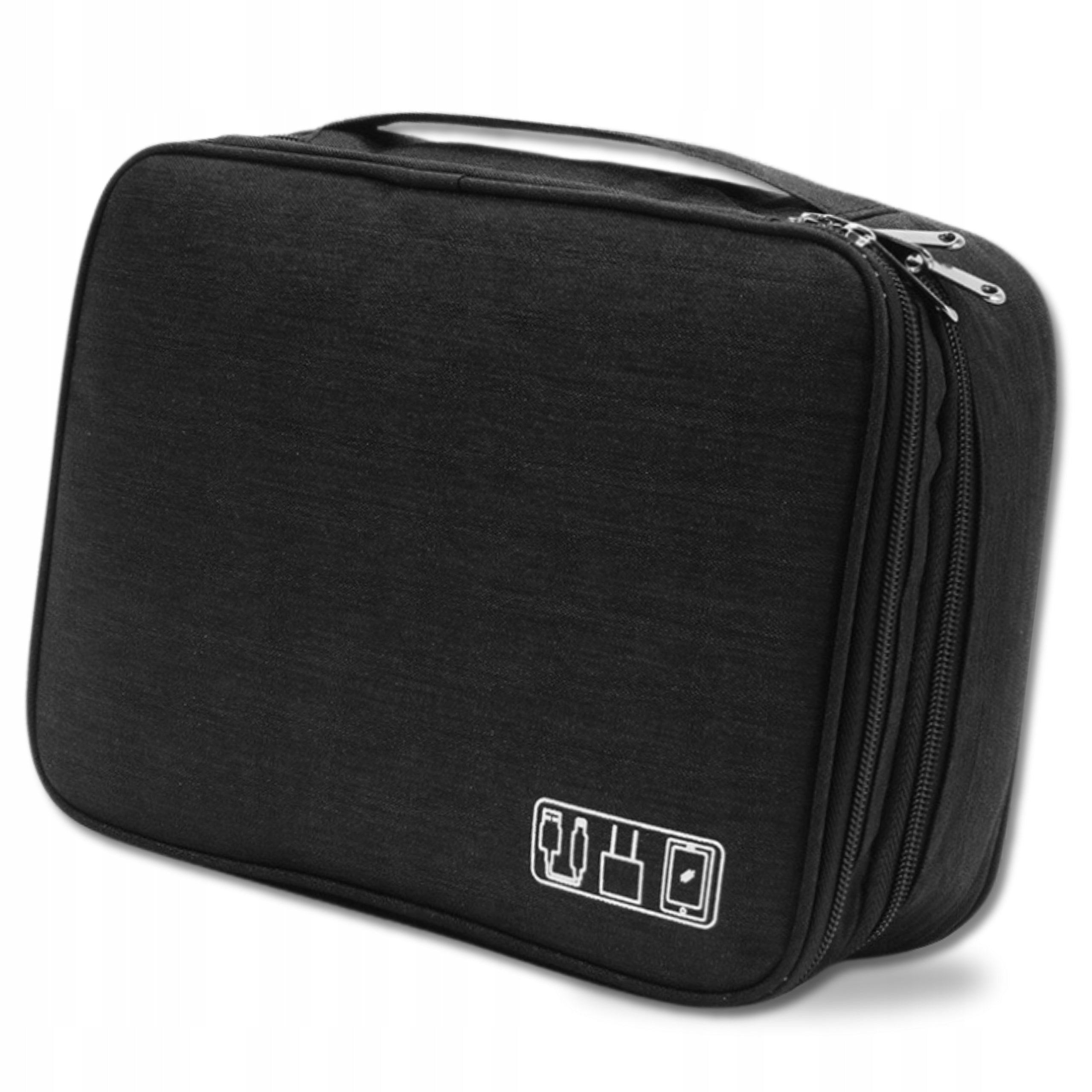 Organizer Travel Bag for Charger Cables CASE Wires Ear Black