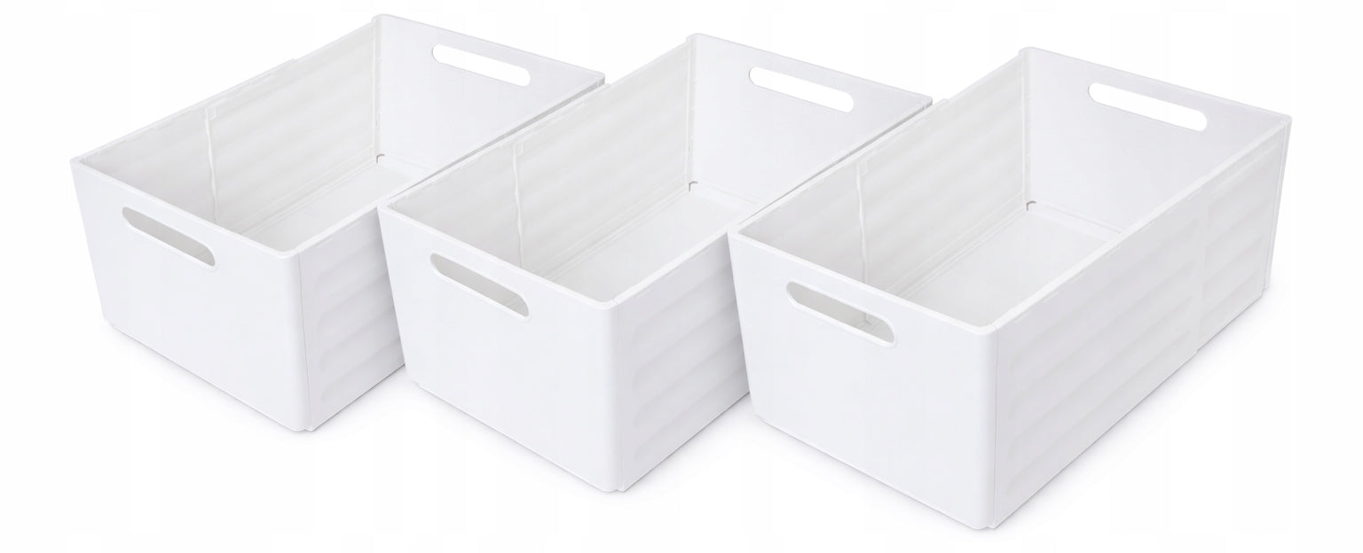 Organizer adjustable 30-53,5 cm roomy white insert for shelf cabinet 3 pcs Brand Lacarte