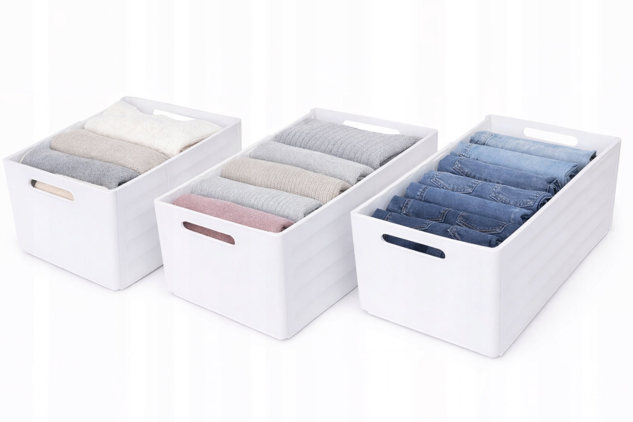 Organizer adjustable 30-53,5 cm roomy white insert for shelf cabinet 3 pcs Manufacturer code S8648-5