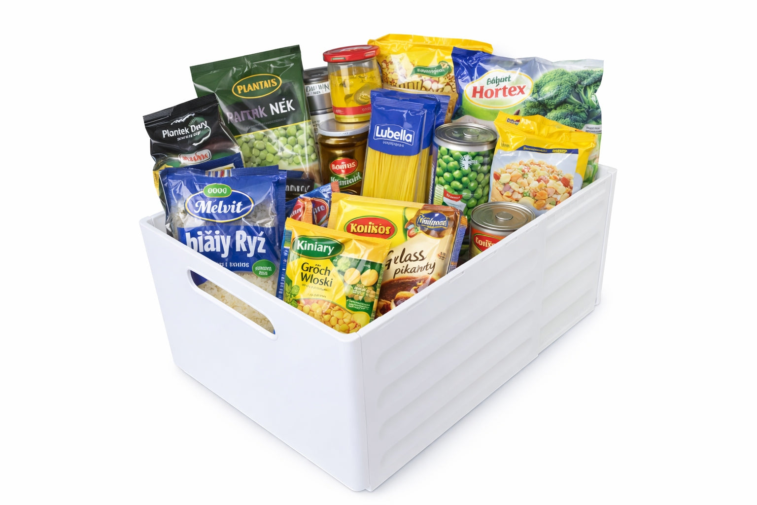 Organizer adjustable 30-53,5 cm roomy white insert for shelf cabinet 3 pcs Reinforcement type plastic