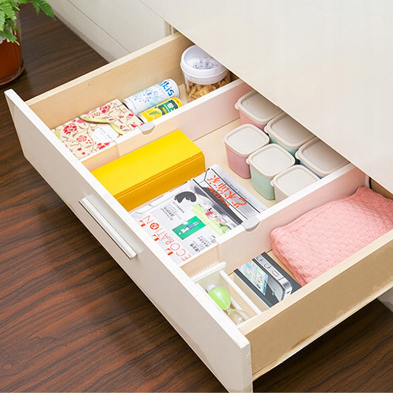 Organizer adjustable divider for wardrobe drawer L Color white