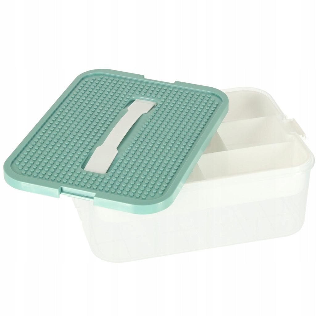 Organizer box container for blocks toys trinkets with lid Kik Capacity 8 l