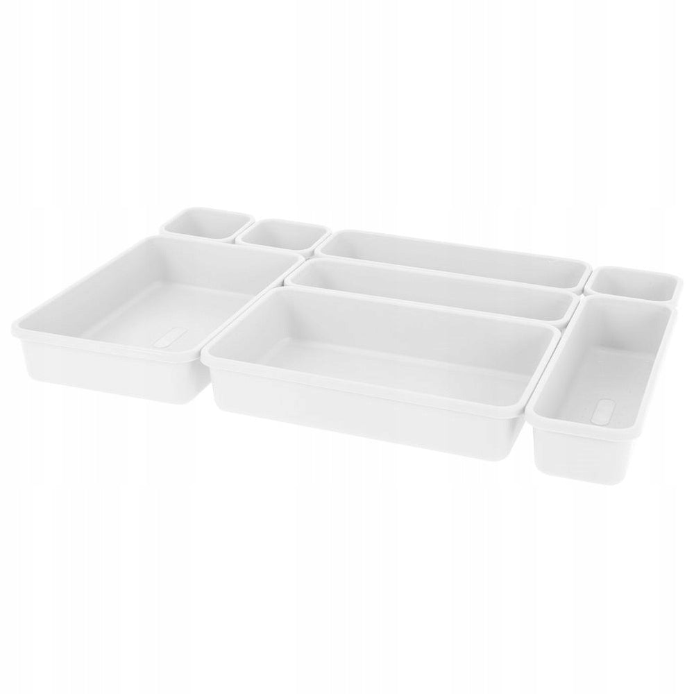 Organizer container binder for drawer white 8 el.