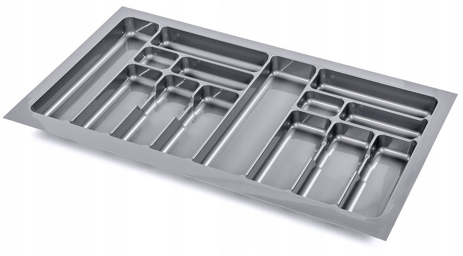 Organizer cutlery insert for kitchen drawer 90 cm grey 835x490