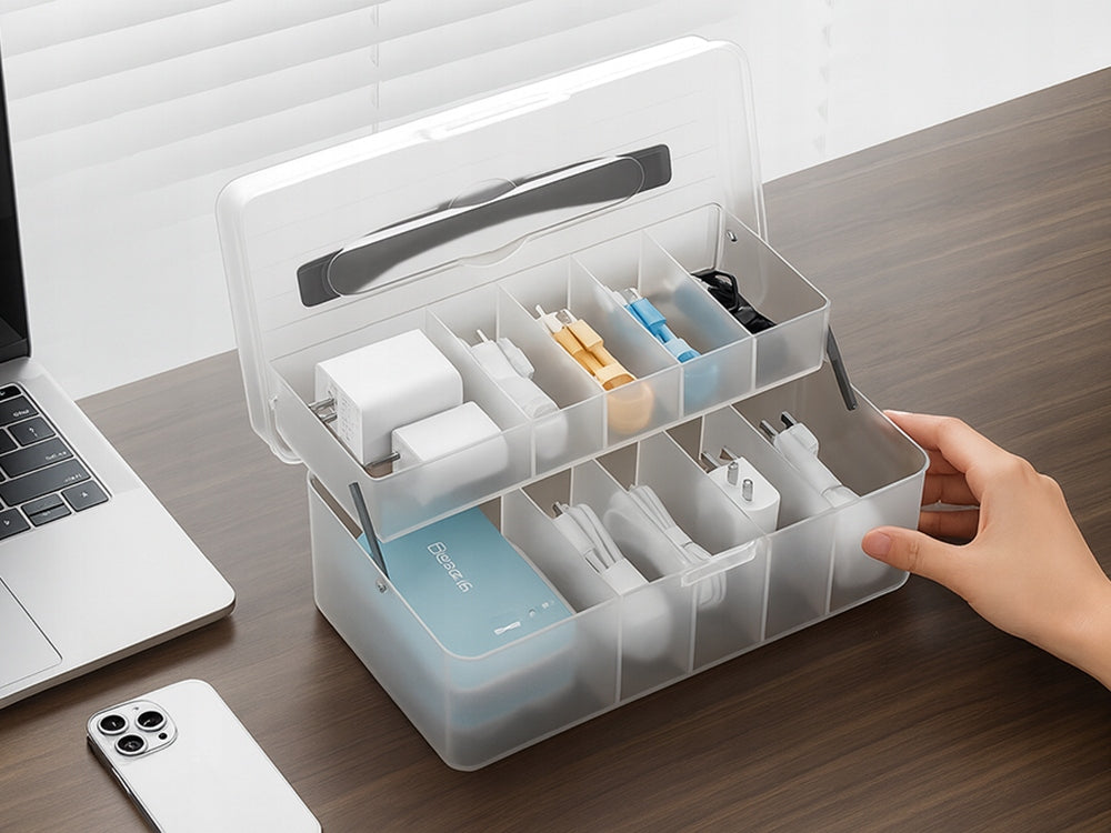 Organizer for cables and chargers electronics fishing tool box Brand Verk Group