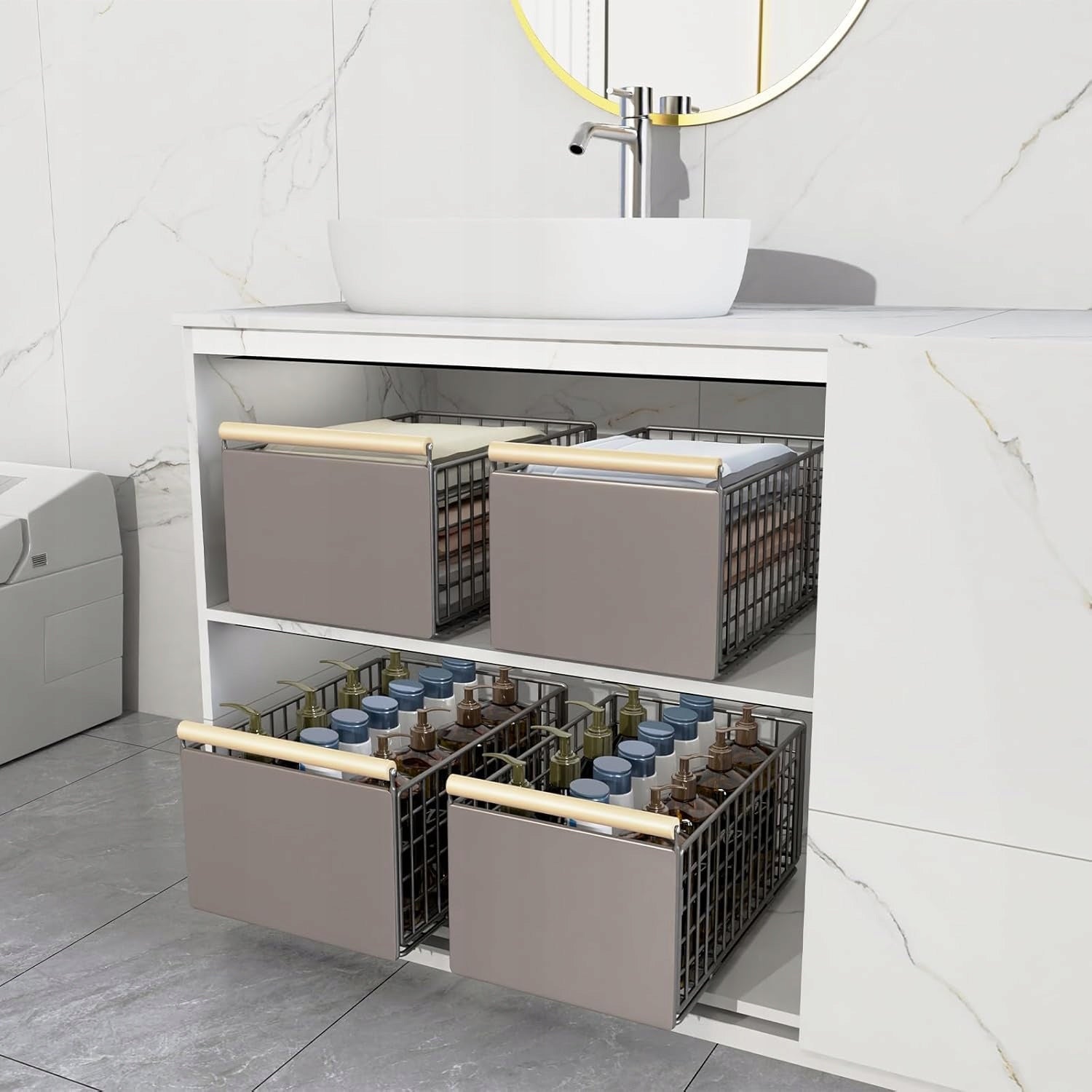 Organizer for wardrobe Perfectlife steel 19x23x39 cm Basket on rails EAN (GTIN) 5900100729656